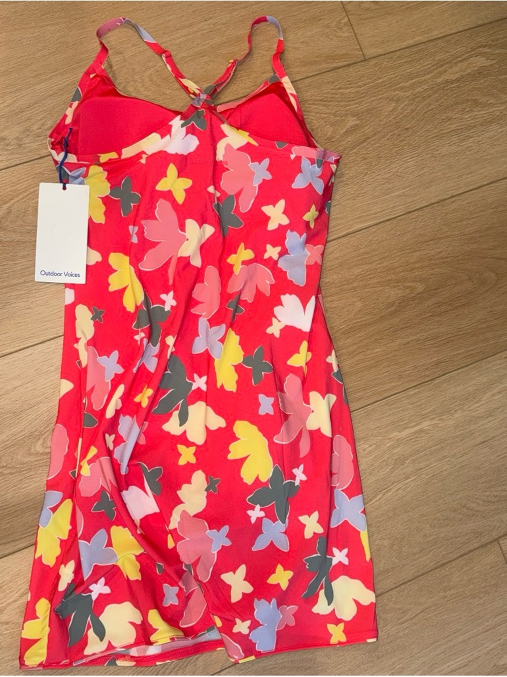 Outdoor Voices women's Red Floral Print Dress